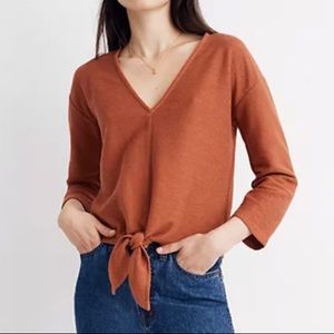 Madewell: Texture and Thread Woven Crop in Terracotta | Sz S